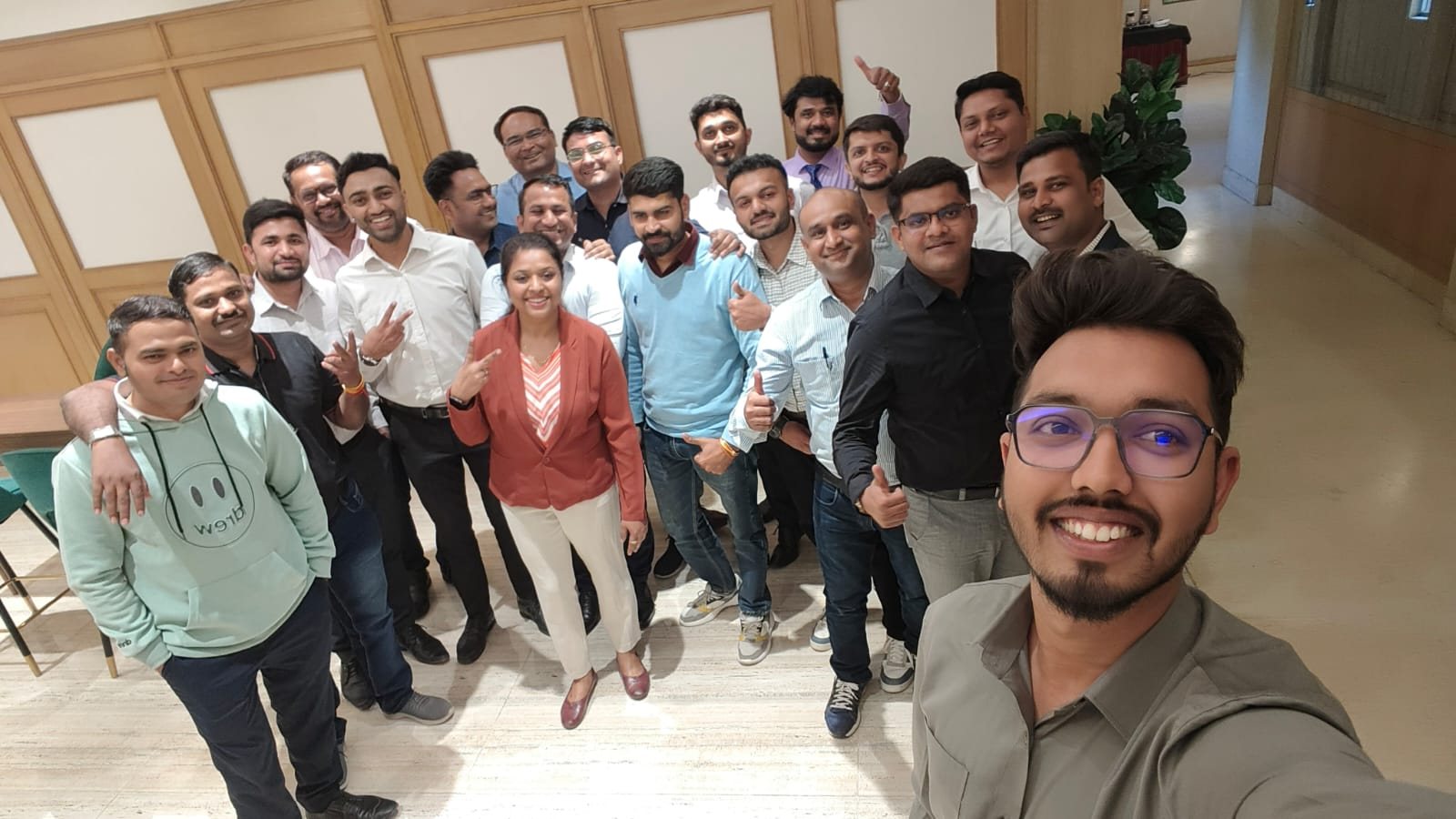 Sumita Singh with a group of Nippon India participants after a session