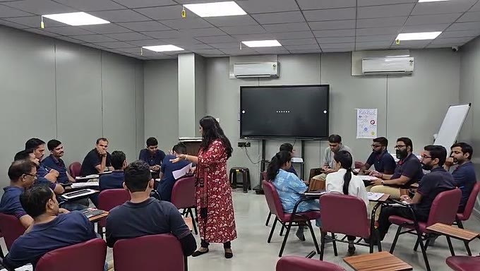 Sumita Singh facilitating a classroom session